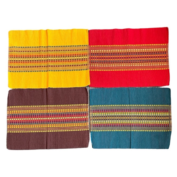 Crate&Barrel Placemats Set of 4 Diego Southwest Boho - Picture 3 of 5